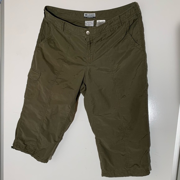 Columbia Sportswear olive knee/capri pant size 14 - Picture 1 of 7